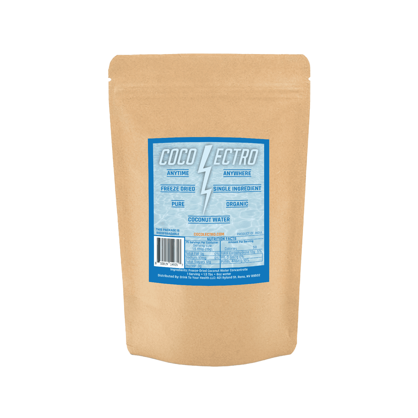 CocoLectro - Organic Freeze Dried Coconut Water Powder CocoLectro